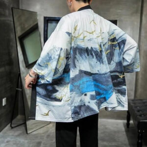 abrigo tipo kimono para hombre shigeo