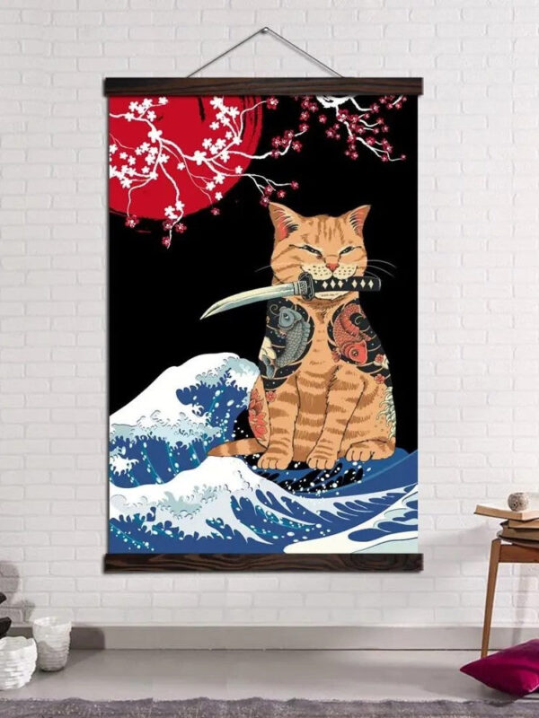 arte japones amaneki neko