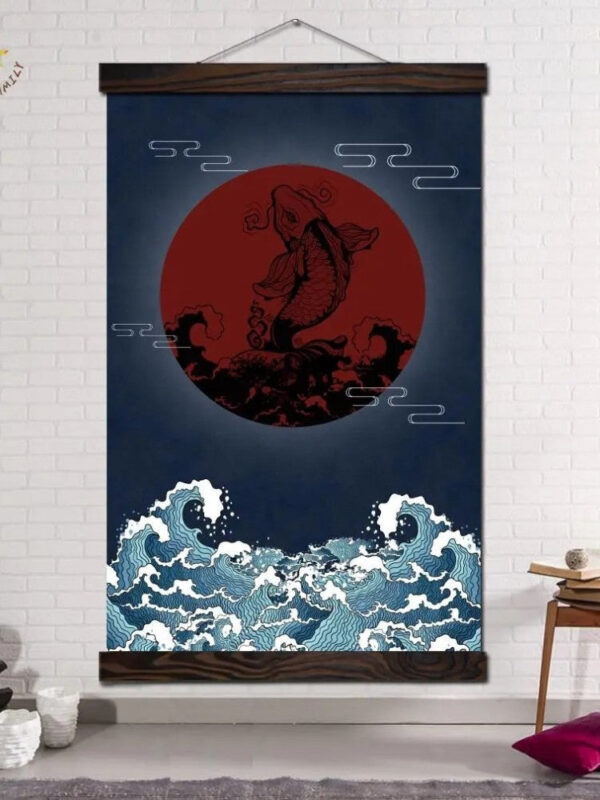 arte japones koi x hokusai