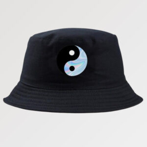bucket hat negro ying yang