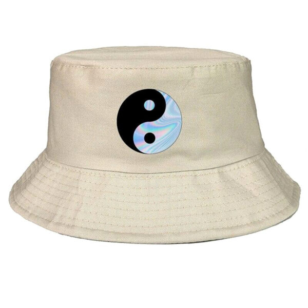 bucket hat negro ying yang 5