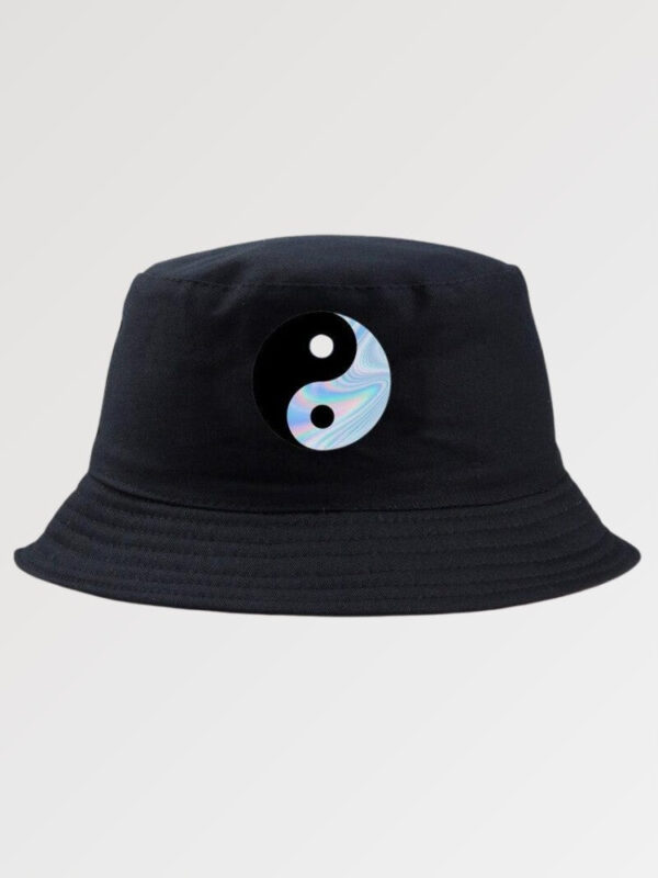 bucket hat negro ying yang