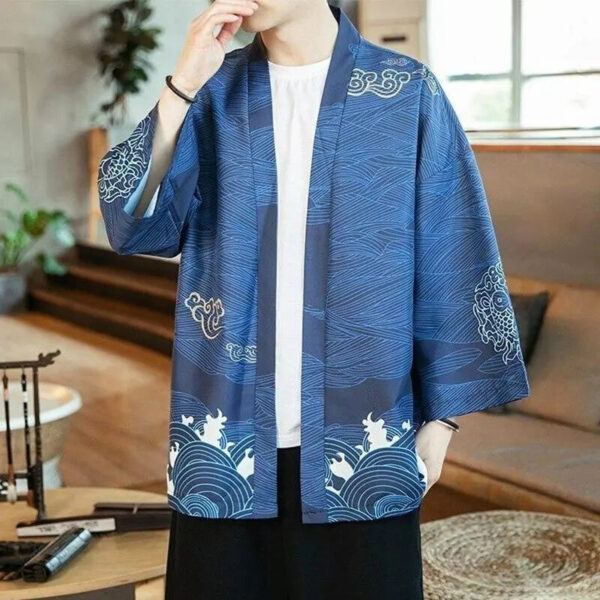 cardigan kimono azul marino edicion kaito 2