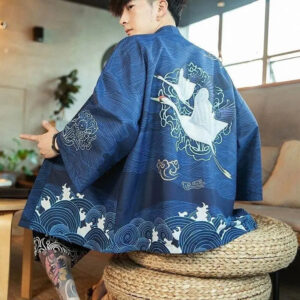 cardigan kimono azul marino edicion kaito