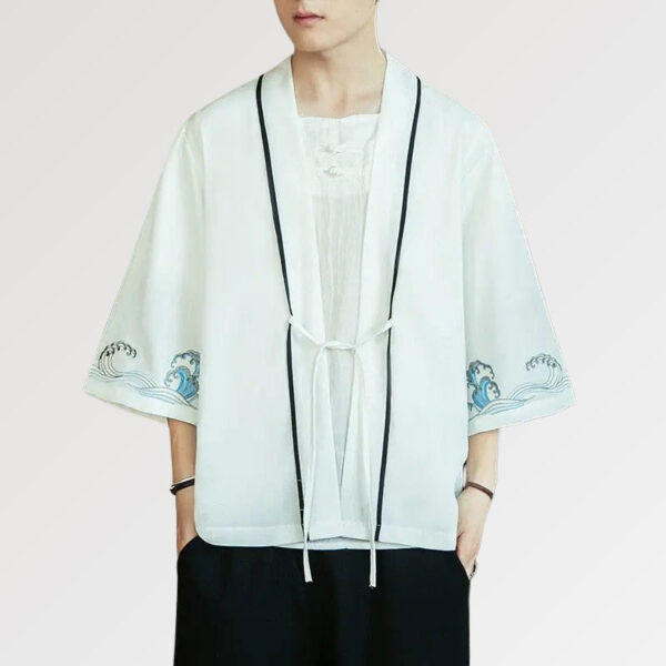 cardigan kimono blanco kanagawa