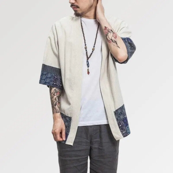 cardigan kimono japones hombre amitsuo