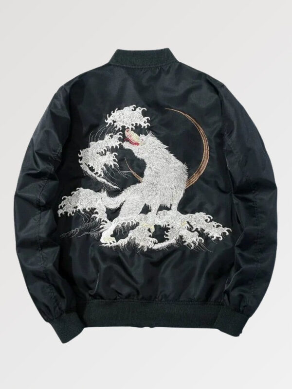 chamarra estilo bomber lobo okamino