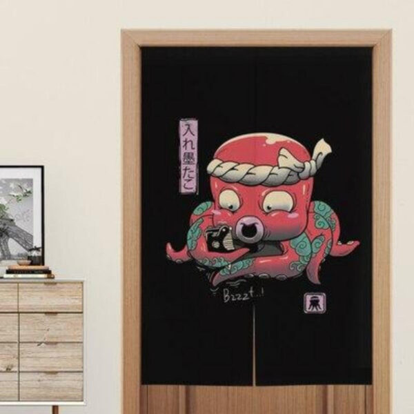 cortinas japonesas noren hungry octopus 2