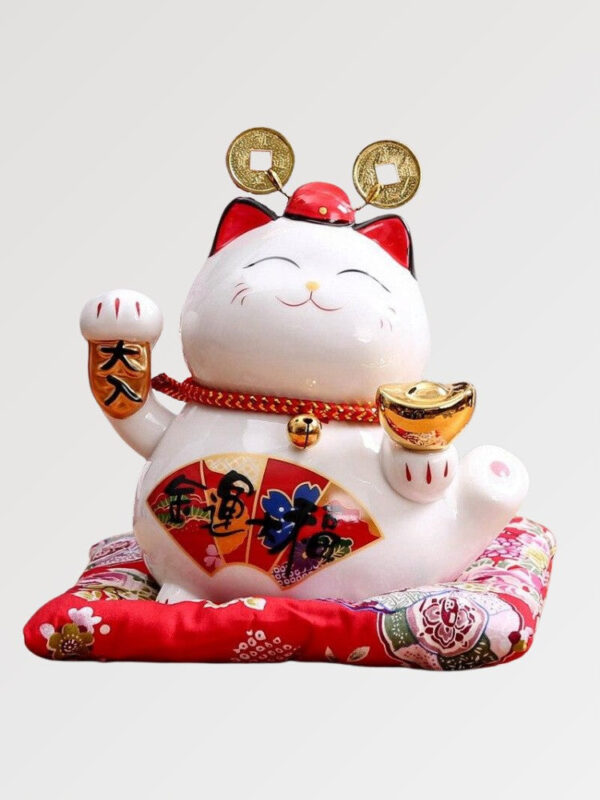 gato asiatico maneki neko hiragana cat