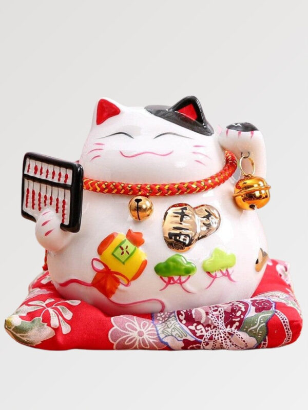 gato asiatico maneki neko lucky boulier