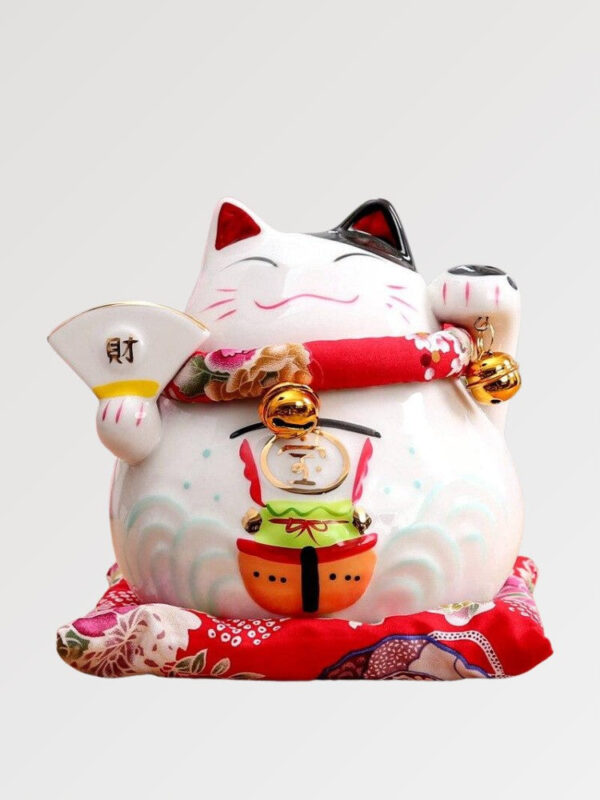 gato de la fortuna maneki neko kanji torii