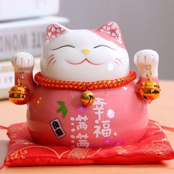 gato de la suerte maneki neko rose 2