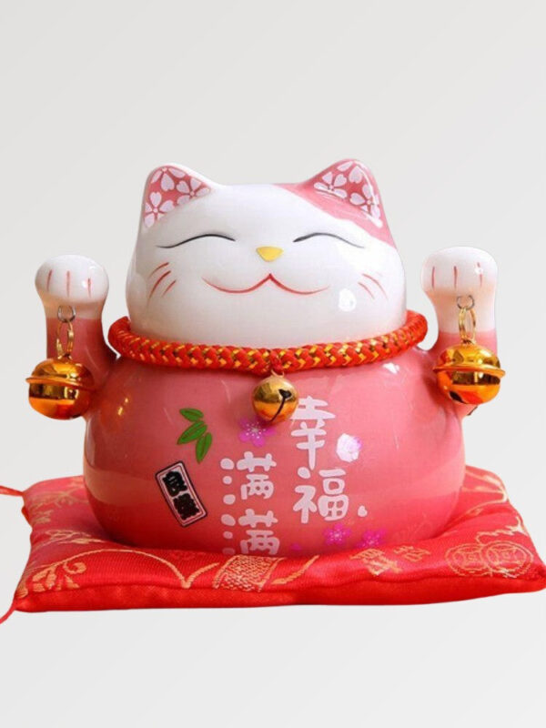 gato de la suerte maneki neko rose