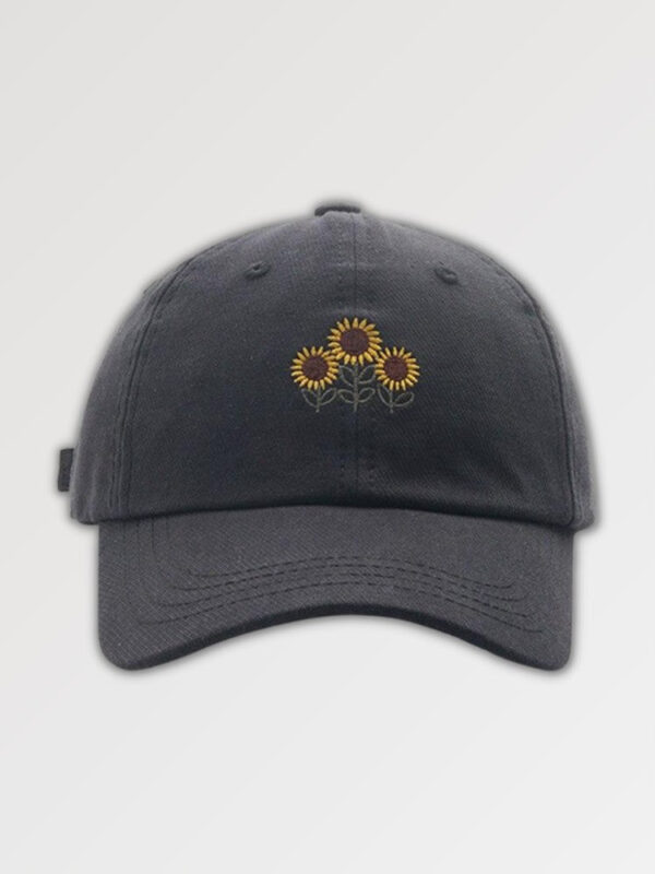 gorra blanca sunflower embroidered cap 2