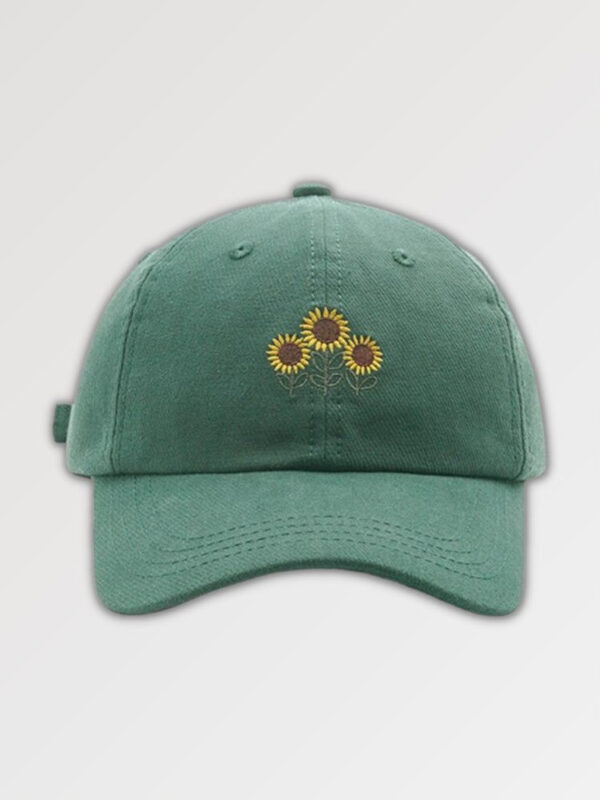gorra blanca sunflower embroidered cap 3