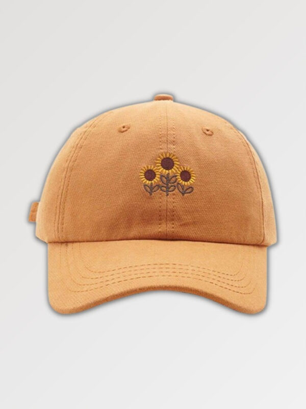 gorra blanca sunflower embroidered cap 4