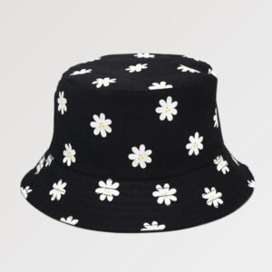 gorro bucket mujer amarillo flores