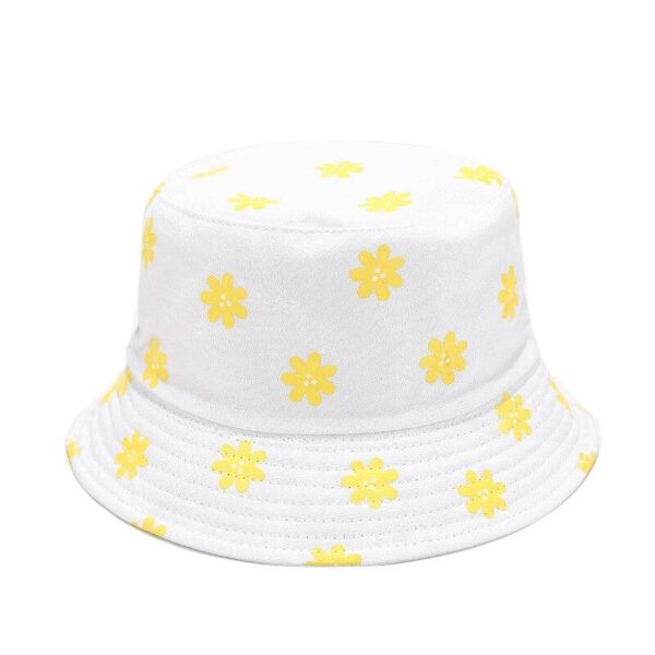 gorro bucket mujer amarillo flores 6