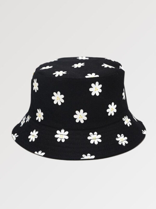 gorro bucket mujer amarillo flores