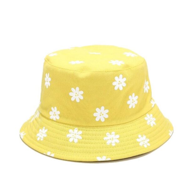 gorro bucket mujer amarillo flores 7