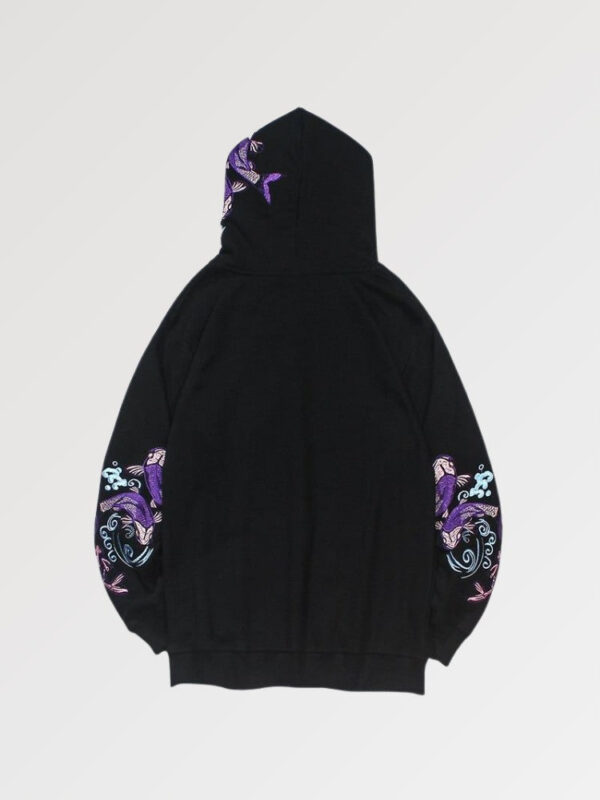 hoodie negra koi aroya fish 3