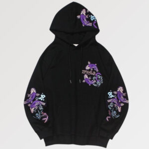 hoodie negra koi aroya fish