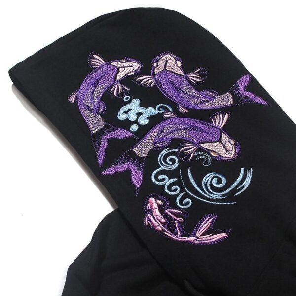 hoodie negra koi aroya fish 4