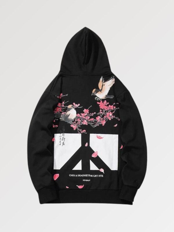 hoodie negra peace jutsu