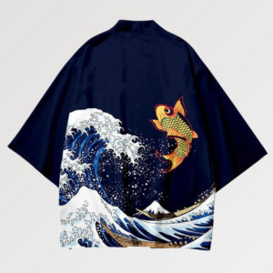 kimono de la gran ola de kanagawa