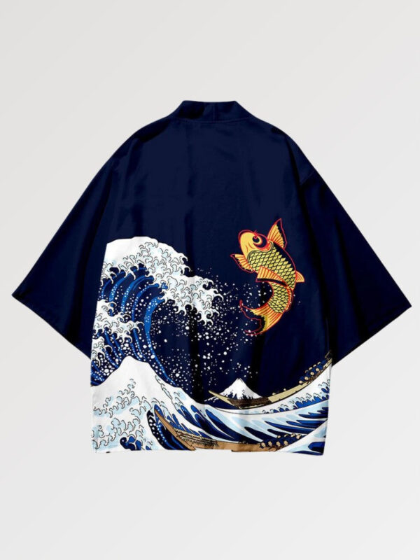 kimono de la gran ola de kanagawa