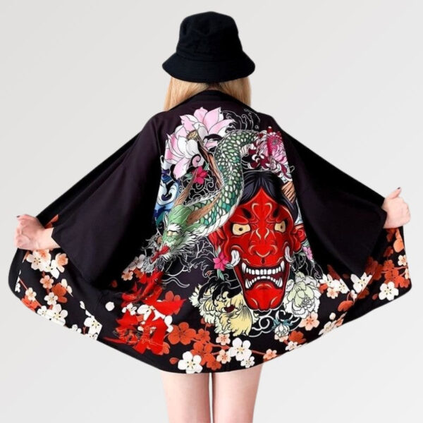 kimono japones mujer haori oni