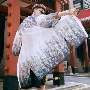 kimono largo hombre kazuko