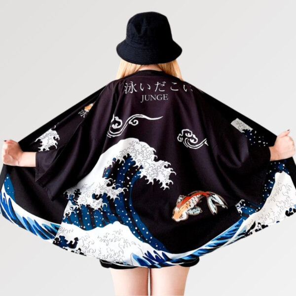 kimono mujer great wave off kanagawa