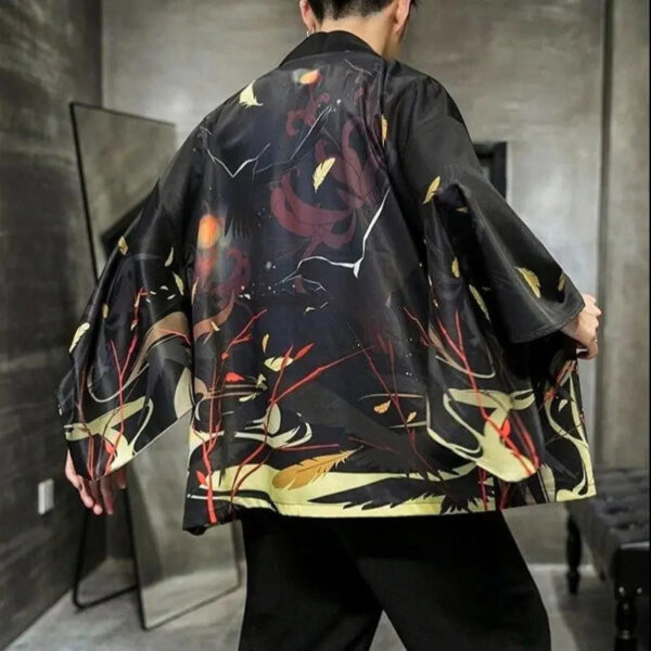 kimono negro hombre artefact