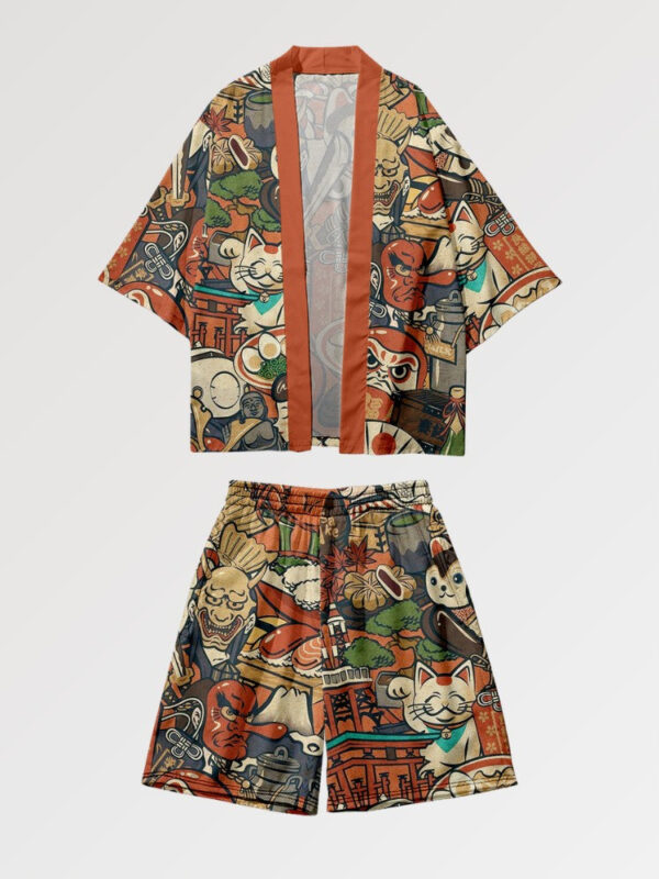 kimono set daruma x neko 2