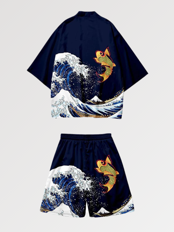 kimono set okinawa fish