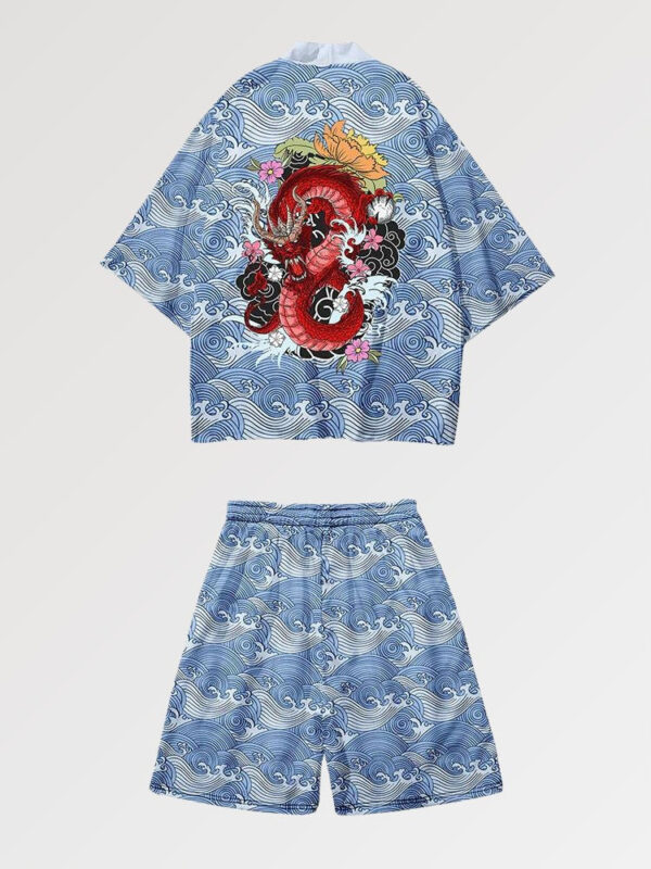 kimono set red drake