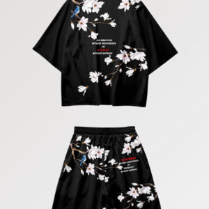 kimono set white sakura