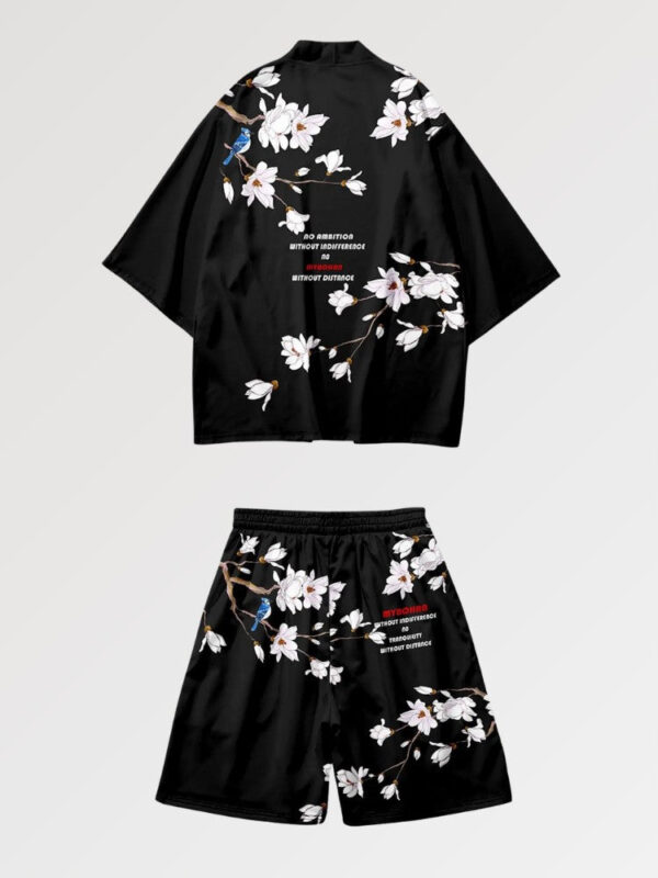 kimono set white sakura