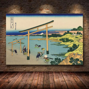 paisaje japones pintura torii