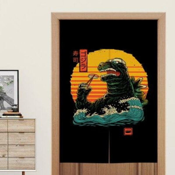 panel de cortina noren godzilla wave 2