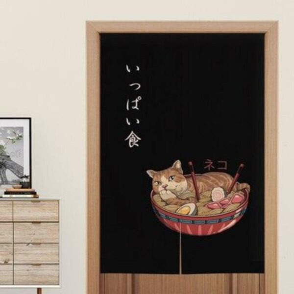 paneles japoneses noren neki neko ramen 2