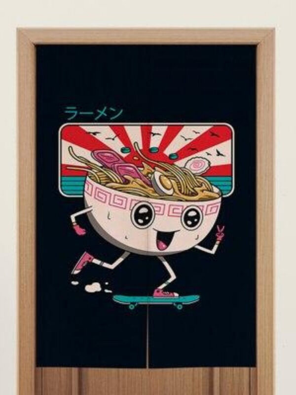 paneles japoneses noren ramen skater