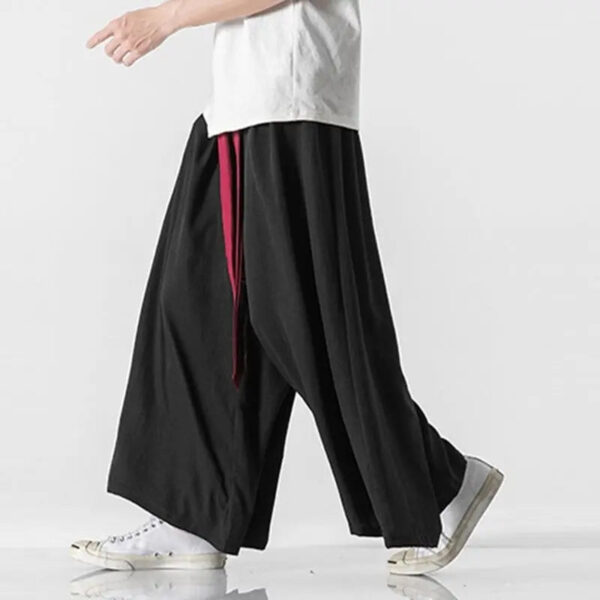 pantalones acampanados hombre hakama amato kuro 2