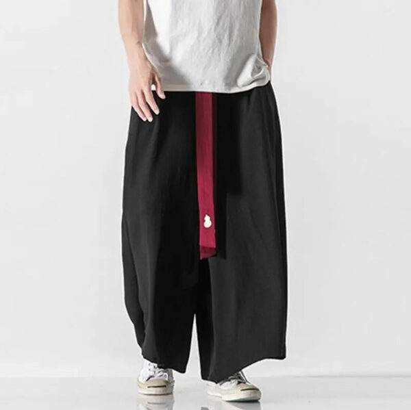 pantalones acampanados hombre hakama amato kuro 3