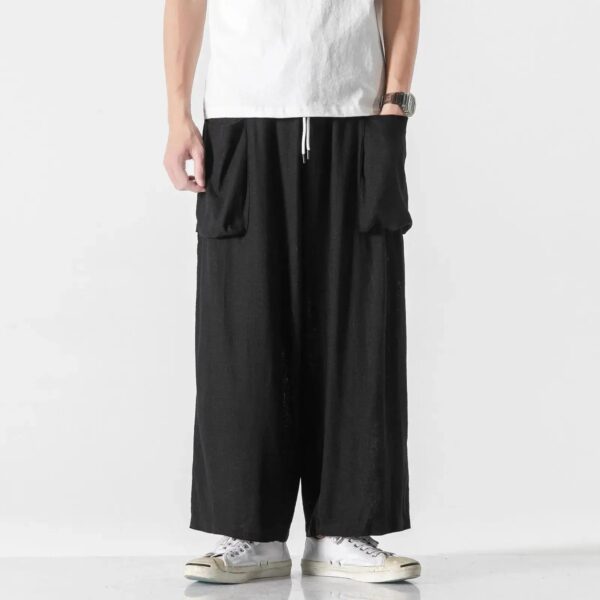 pantalones acampanados hombre hakama amitsuryo 2