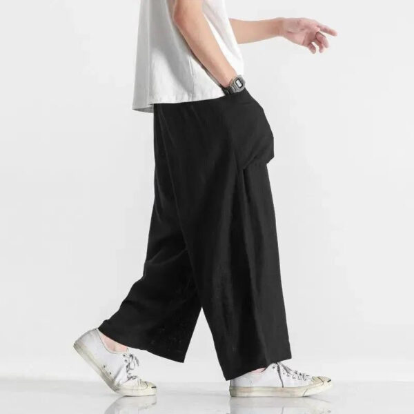 pantalones acampanados hombre hakama amitsuryo