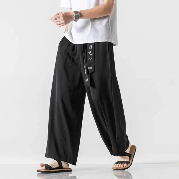 pantalones acampanados hombre hakama kokutan 3