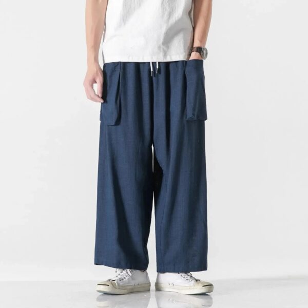 pantalones acampanados hombre hakama konakoi 2