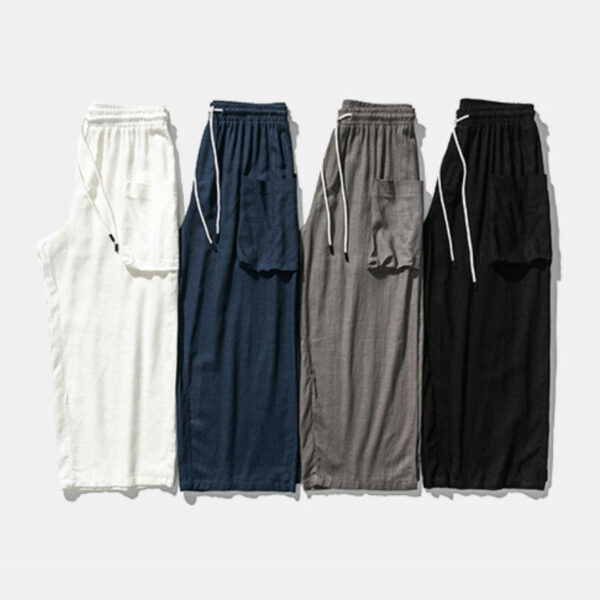 pantalones acampanados hombre hakama konakoi 3